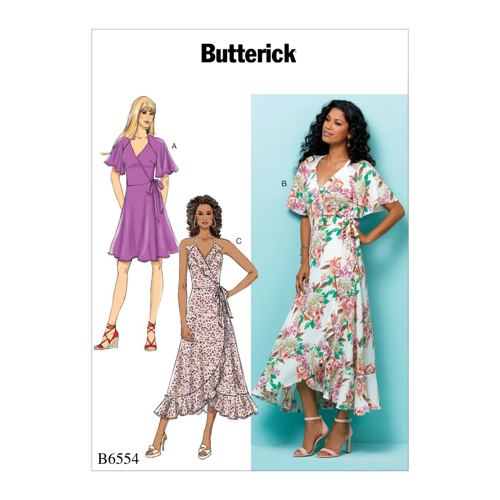 Butterick B6554 misses wrap dress 2020