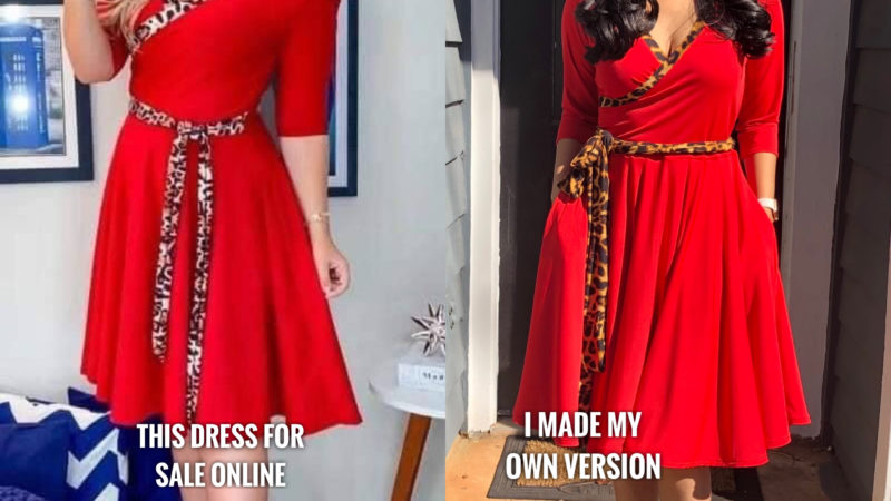 Sew Inspired Faux Wrap Dress Remake